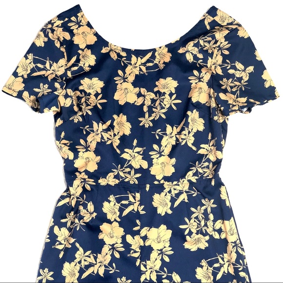 Cutout Calf Length Floral Jumpsuit Overall - Picture 7 of 8